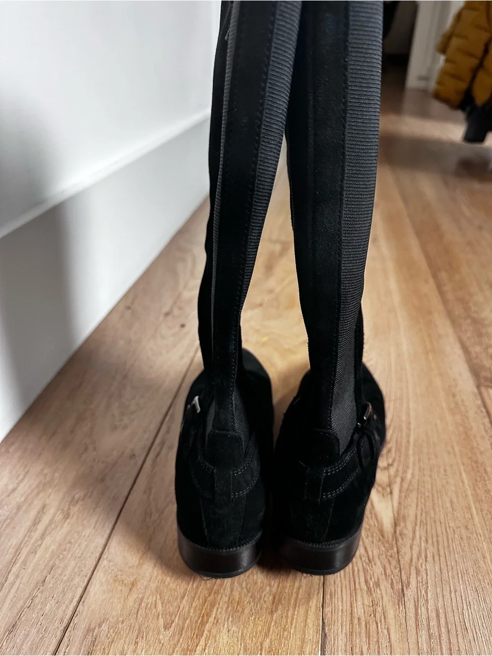 La Canadienne Samia Waterproof Black Suede Riding Boots